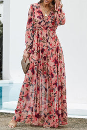 Lotus-Lagen-Maxikleid mit Rüschen l Nia